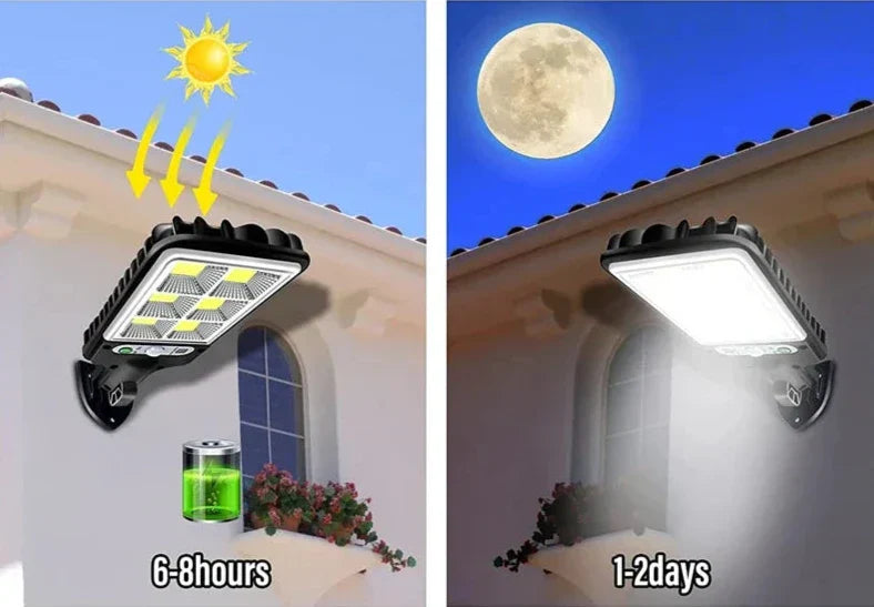 Kit de Reflector solar de 6000 Lúmenes con Sensor de Movimiento: Compra 1 y llévate 4